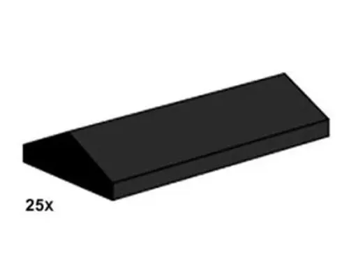 2 x 4 Ridge Roof Tiles, Low Sloped Black Image