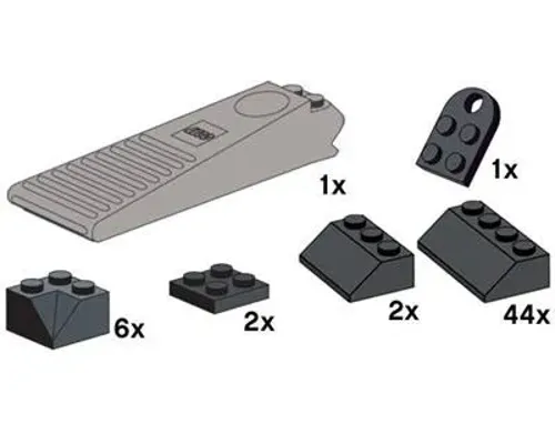 Grey Brick Separator with Black Frame Pieces Image