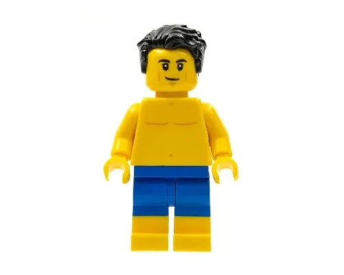 LEGOLAND Park Male, Black Hair, Bare Chest, Blue Swimsuit Image