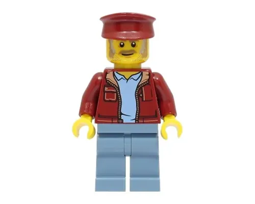 Fishing Boat Captain - Dark Red Jacket and Hat Image