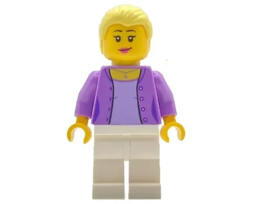 Lecturer - Female, Medium Lavender Jacket, White Legs Image