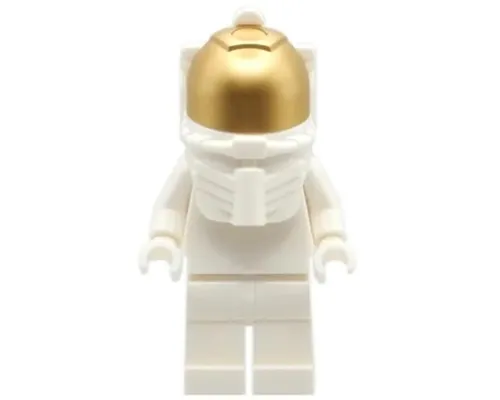 Astronaut Mannequin - White with White Helmet, Metallic Gold Visor, Standard Head Image