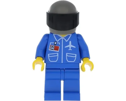 Airport - Blue, Blue Legs, Dark Gray Helmet, Black Visor Image