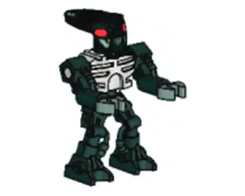 Bionicle Mini - Barraki Mantax (Pearl Dark Gray Torso) Image