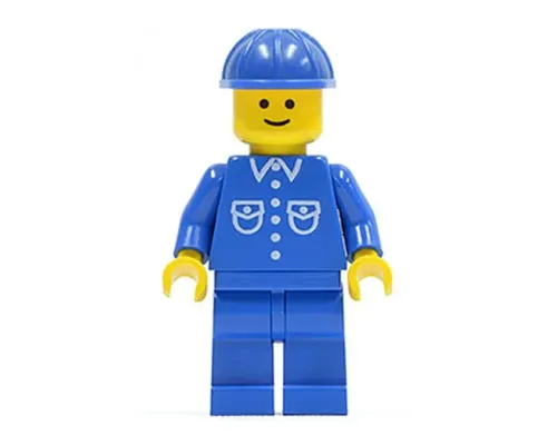 Shirt with 6 Buttons - Blue, Blue Legs, Blue Construction Helmet Image