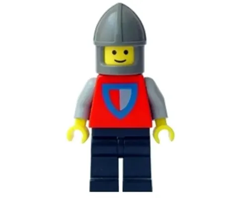 Classic - Knight, Shield Red/Gray, Black Legs, Dark Gray Chin-Guard Image