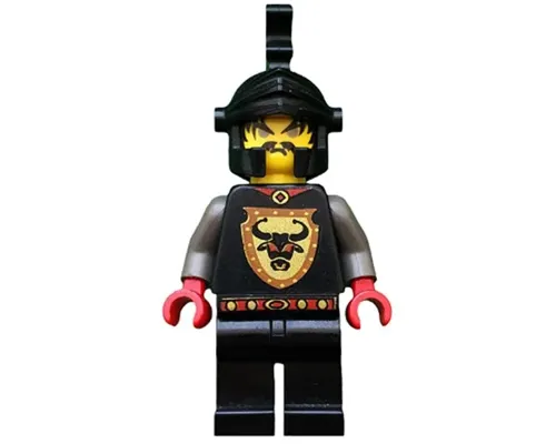 Knights Kingdom I - Cedric the Bull (Robber Chief), Black Dragon Helmet, Horns Image