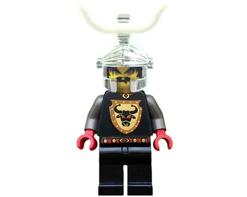 Knights Kingdom I - Cedric the Bull (Robber Chief), Chrome Silver Dragon Helmet, Horns Image