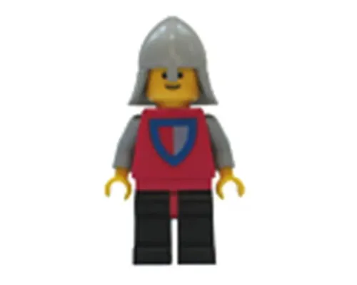 Classic - Knight, Shield Red/Gray, Black Legs with Red Hips, Light Gray Neck-Protector Image