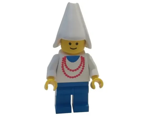 Maiden with Necklace - Blue Legs, White Cone Hat Image