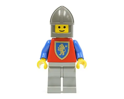 Crusader Lion - Light Gray Legs, Dark Gray Chin-Guard, Blue Plastic Cape Image