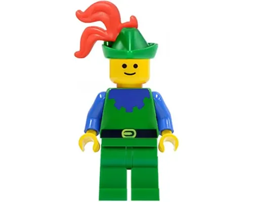 Forestman - Blue, Green Hat, Red 3-Feather Plume Image