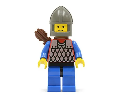 Scale Mail - Red with Blue Arms, Blue Legs with Black Hips, Dark Gray Chin-Guard, Quiver Image