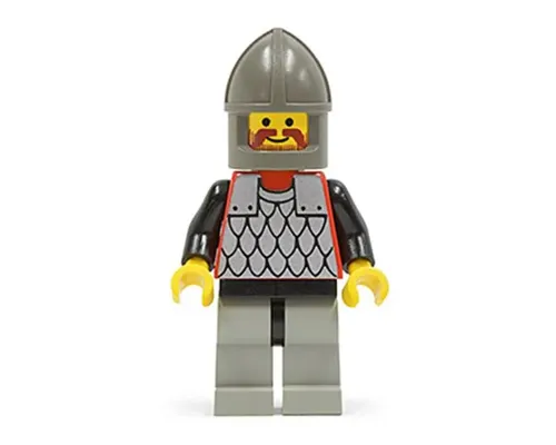 Scale Mail - Red with Black Arms, Light Gray Legs with Black Hips, Dark Gray Chin-Guard Image