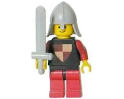 Classic - Knights Tournament Knight Black, Red Legs with Black Hips, Light Gray Neck-Protector Image