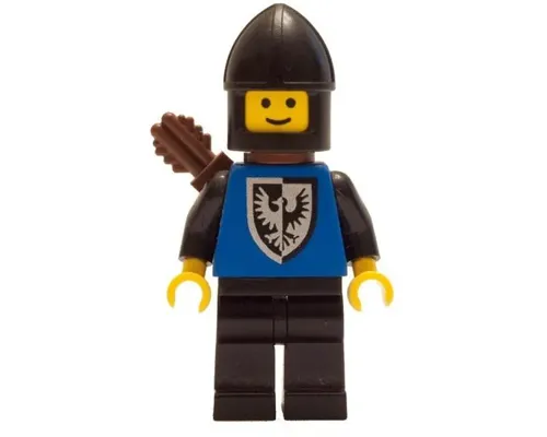 Black Falcon - Black Legs, Black Chin-Guard, Shield Bottom Pointed, Quiver Image