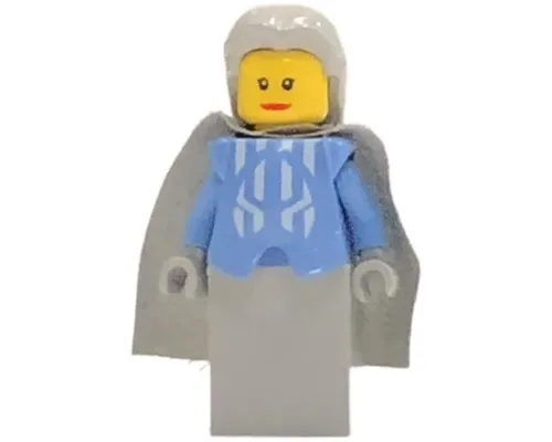 Knights Kingdom II - Queen with Light Bluish Gray Hair, Light Bluish Gray Cape (Chess Queen) Image