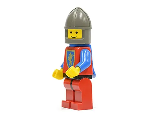 Crusader Lion - Red Legs with Black Hips, Dark Gray Chin-Guard, Blue Plastic Cape Image