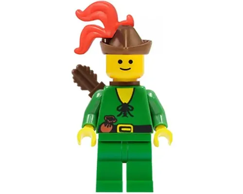 Forestman - Pouch, Brown Hat, Red 3-Feather Plume, Quiver Image