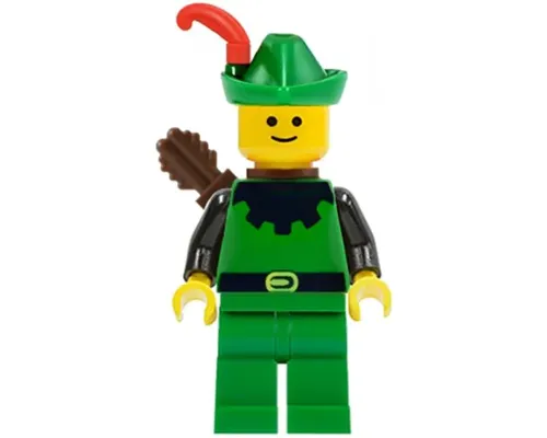 Forestman - Black, Green Hat, Red Feather, Quiver Image