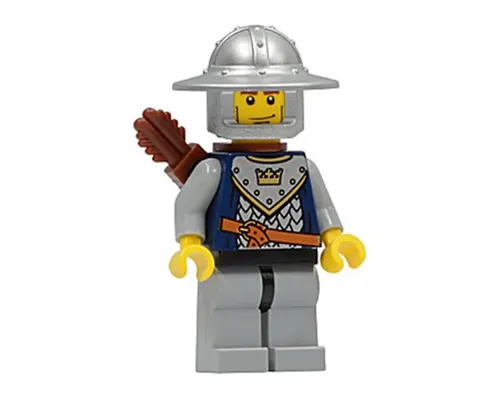 Fantasy Era - Crown Knight Scale Mail with Crown, Helmet with Broad Brim, Vertical Cheek Lines, Quiver Image