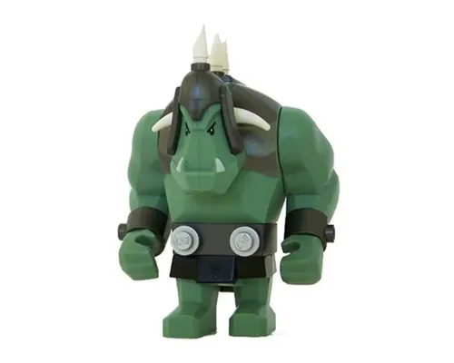 Fantasy Era - Troll, Sand Green with Pearl Dark Gray Armor and 5 White Horns Image