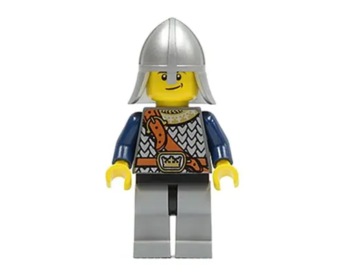 Fantasy Era - Crown Knight Scale Mail with Chest Strap, Helmet with Neck Protector, Crooked Smile Image