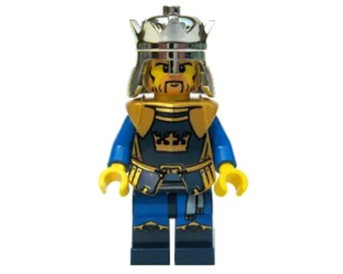 Fantasy Era - Crown King, No Cape, Printed Legs, Dark Blue Plume Image