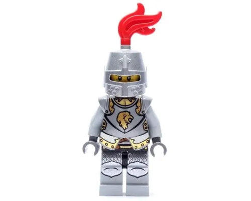 Kingdoms - Lion Knight Armor with Lion Head and Belt, Helmet Closed, Gray Beard Image