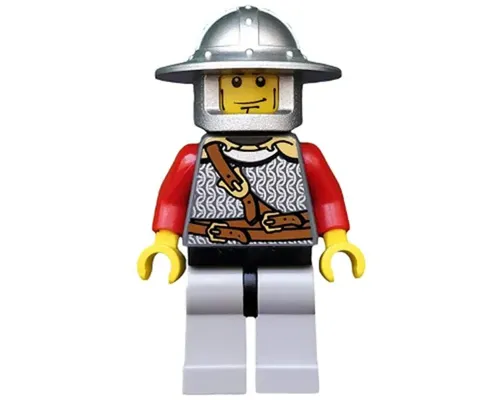 Kingdoms - Lion Knight Scale Mail with Chest Strap and Belt, Helmet with Broad Brim, Vertical Cheek Lines Image