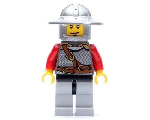 Kingdoms - Lion Knight Scale Mail with Chest Strap and Belt, Helmet with Broad Brim, Eyebrows and Goatee Image