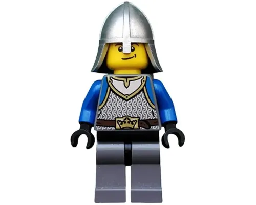 Castle - King's Knight Scale Mail, Crown Belt, Helmet with Neck Protector, Smirk Image