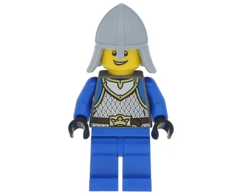 Castle - King's Knight Scale Mail, Crown Belt, Helmet with Neck Protector, Open Grin Image