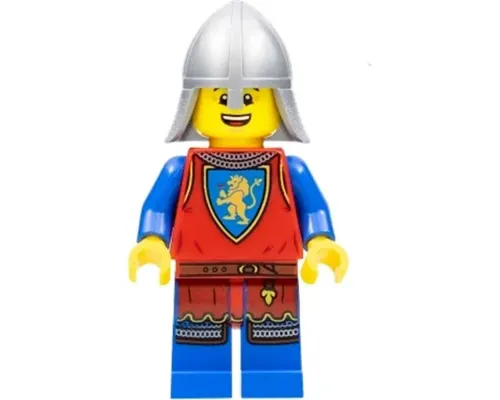 Lion Knight - Male, Flat Silver Neck Protector Image