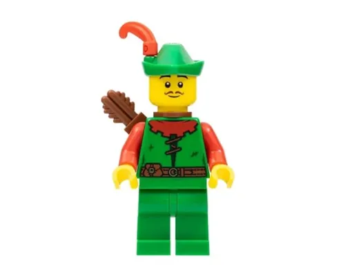 Forestman - Red, Green Hat, Red Feather, Quiver, Moustache Image