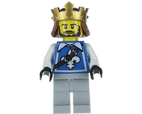 Warrior - King with Fleur-de-lis Vest, Crown, Dark Brown Beard Image