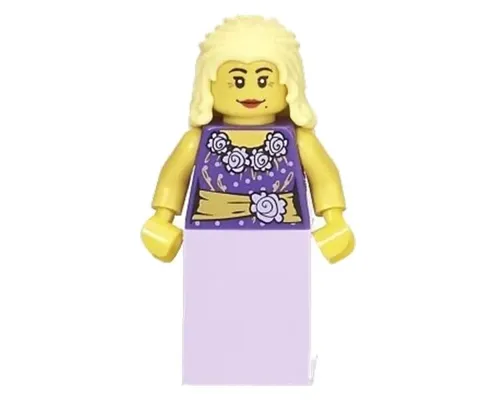 Musician - Female, Blouse with Gold Sash and Flowers, Lavender Skirt, Bright Light Yellow Hair Image