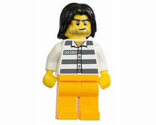 Police - Jail Prisoner 50380 Prison Stripes, Tousled Hair Image