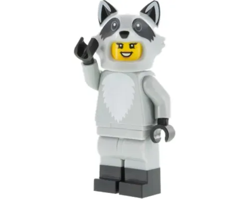 Raccoon Costume Fan, Series 22 (Minifigure Only without Stand and Accessories) Image