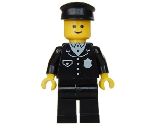 Police - Suit with 4 Buttons, Black Legs, Black Hat Image