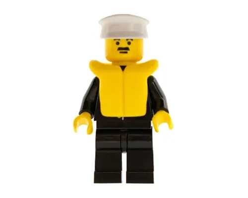 Police - Suit with Sheriff Star, Black Legs, White Hat, Life Jacket Image