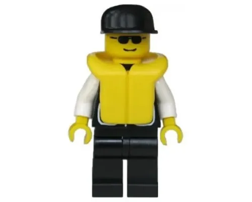 Police - Sheriff Star and 2 Pockets, Black Legs, White Arms, Black Cap, Life Jacket Image