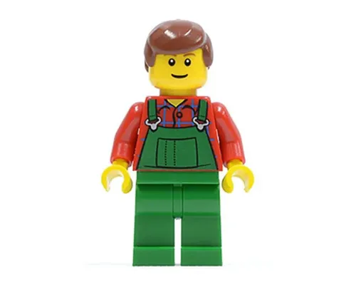 Overalls Farmer Green, Reddish Brown Male Hair (Undetermined Eyebrows) Image