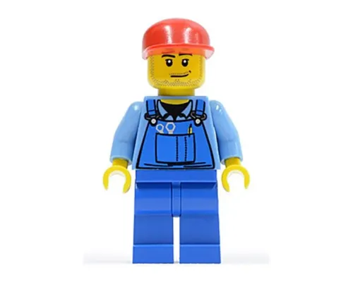 Farm Hand, Blue Overalls, Long Bill Cap Image