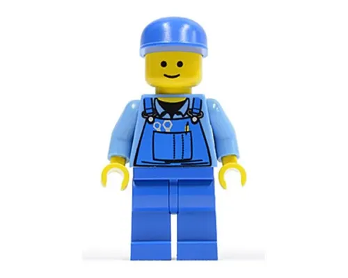 Overalls with Tools in Pocket Blue, Blue Cap, Standard Grin Image