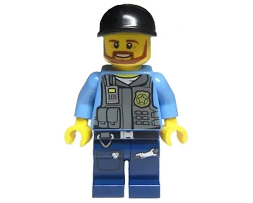 Police - LEGO City Undercover Elite Police Officer 1 - Brown Beard Image