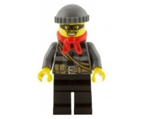 Police - City Burglar, Dark Bluish Gray Knit Cap, Red Bandana, Mask Image