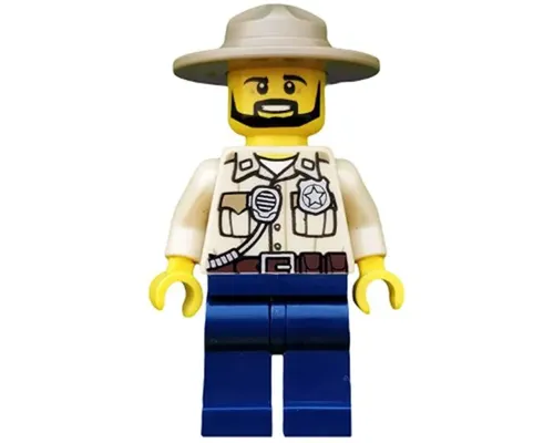 Swamp Police - Officer, Shirt, Dark Tan Hat, Black Beard Image