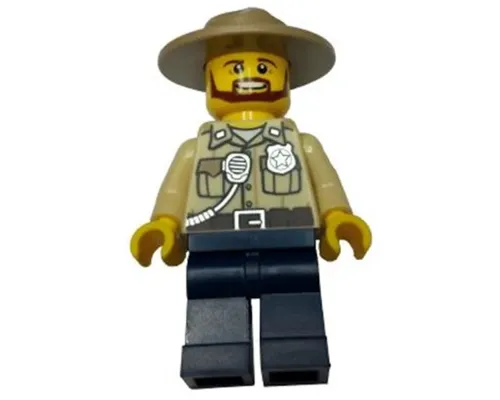 Swamp Police - Officer, Shirt, Dark Tan Hat, Brown Beard Image