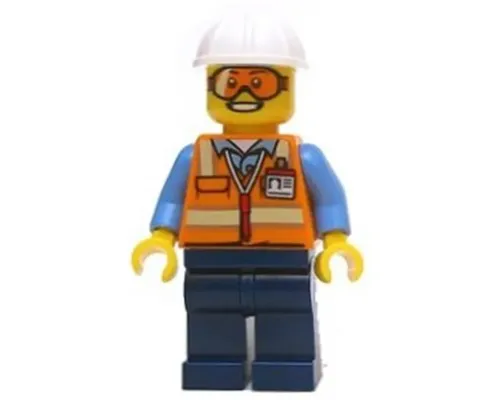 Space Engineer, Male, Orange Vest, Dark Blue Legs, White Construction Helmet, Goggles Image